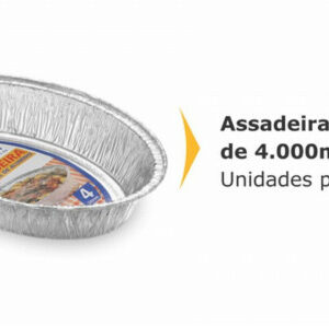 ASSADEIRA ALUMINIO OVAL 4000ML THERMOPRAT