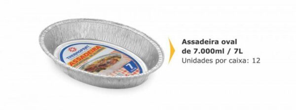 ASSADEIRA ALUMINIO OVAL 7000L THERMOPRAT