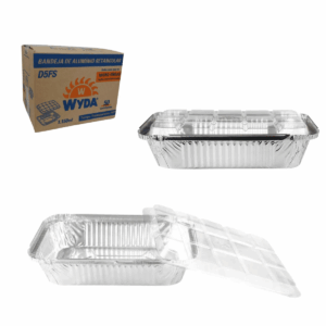 BANDEJA ALUMINIO 1150ML C/TAMPA PET D5FS WYDA