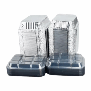 BANDEJA ALUMINIO 220ML C/TAMPA PET D12FS WYDA