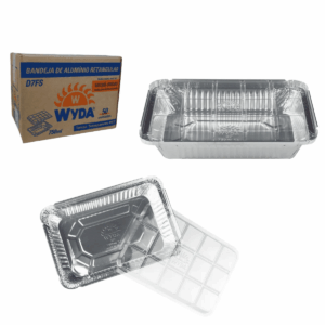 BANDEJA ALUMINIO 750ML C/TAMPA PET D7FS WYDA