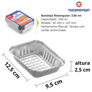 BANDEJA ALUMINIO 230ML THERMOPRAT