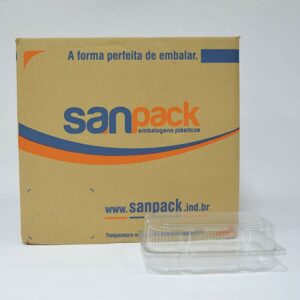 BANDEJA PET COM TAMPA ACOPLADA S-08 SANPACK