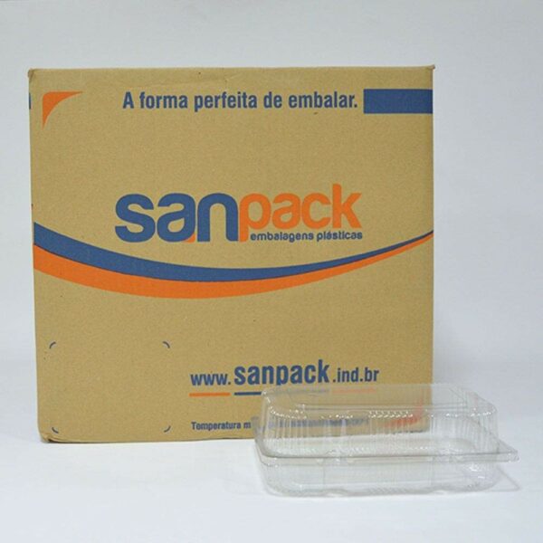 BANDEJA PET COM TAMPA ACOPLADA S-08 SANPACK
