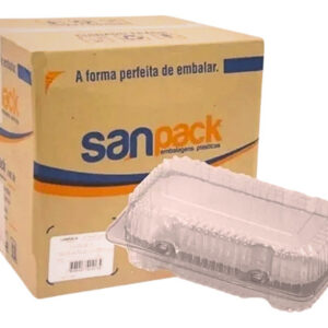 BANDEJA PET COM TAMPA ACOLPADA S-10 SANPACK
