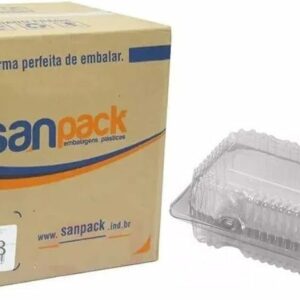BANDEJA PET COM TAMPA ACOPLADA S-18 SANPACK