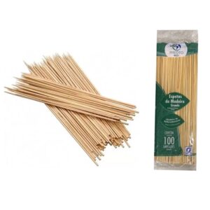 ESPETO DE MADEIRA CHURRASCO 25CM  ECO THEOTO