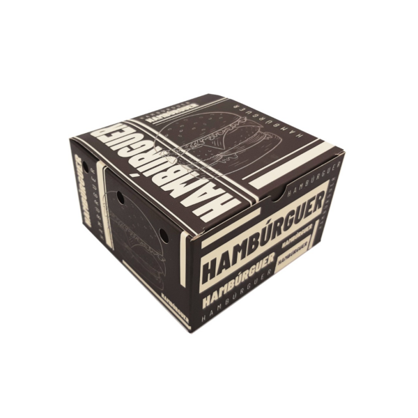 CAIXA EMBALAGEM BOX HAMBURGUER BLACK