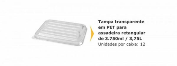 TAMPA PET PARA ASSADEIRA 3750 ML THERMOPRAT
