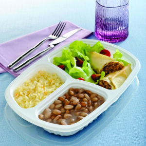 BANDEJA REFEIÇAO 331 3DIV. PRETO 268X183X40 GALVANOTEK