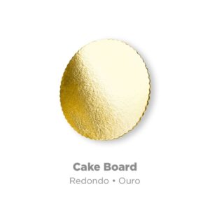 CAKE BOARD OURO REDONDO 24CM PLAC