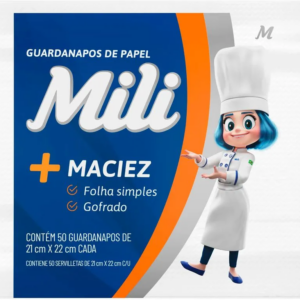 GUARDANAPO MILI (21X22CM 200FOLHAS)