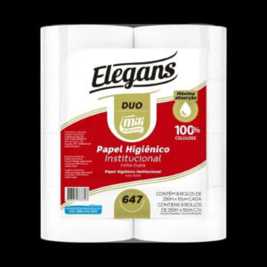 PAPEL HIGIENICO ROLAO ELEGANS FOLHA DUPLA MILI