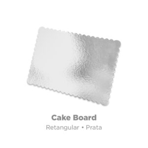 CAKE BOARD PRATA RETANGULAR 248X337MM PLAC