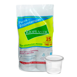 KIT POTE 140ML FREEZER E MICRONDAS RIOPLASTIC
