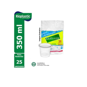 KIT POTE 350ML FREEZER E MICRONDAS RIOPLASTIC